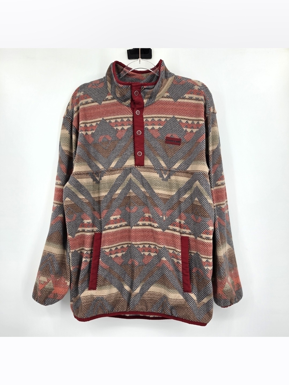 Cinch Southwestern Print Fleece Pullover Shirt Mens Size Medium Aztec Snap
